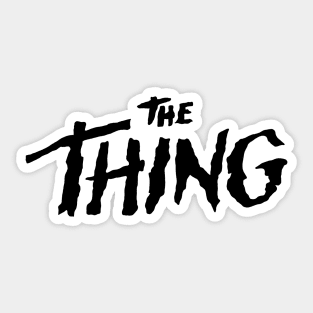 THE THING black logo Sticker